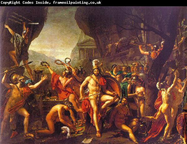 Jacques-Louis  David Leonidas at Thermopylae